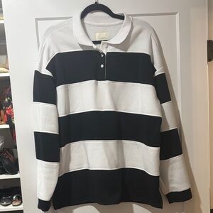 Black and White Striped Sweater